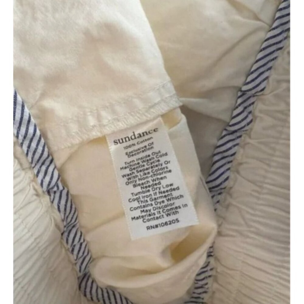 NWT! Sundance Starling Floral Embroidered Cargo Pants sz 8 Ivory Blue Flower - Picture 10 of 14